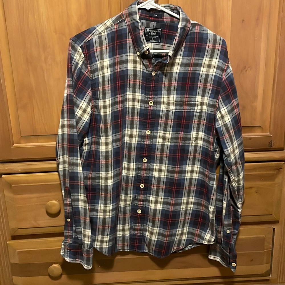 Medium Abercrombie & Fitch Slim Plaid Button Down Shirt